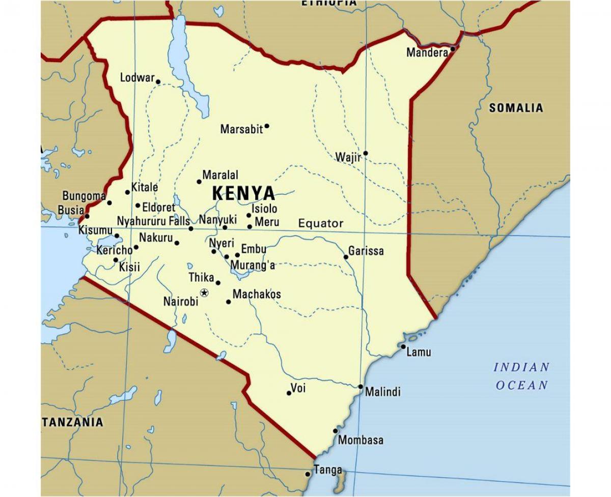 استوا در کنیا نقشه