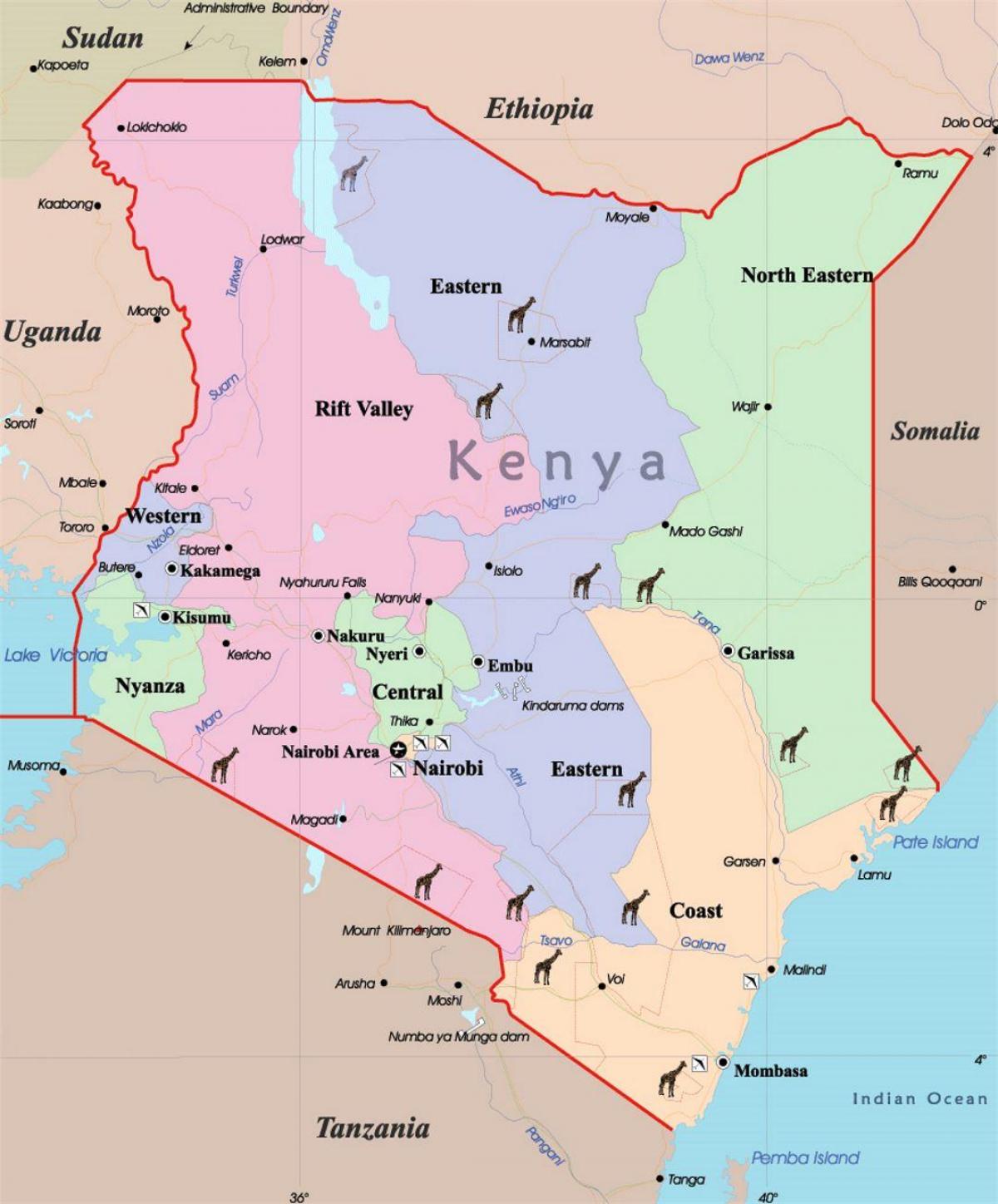 نقشه بزرگ کنیا