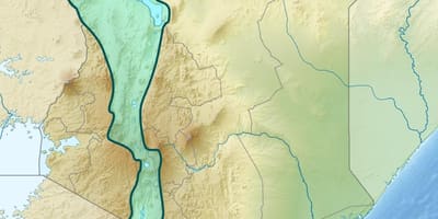نقشه از دره ریفت در کنیا