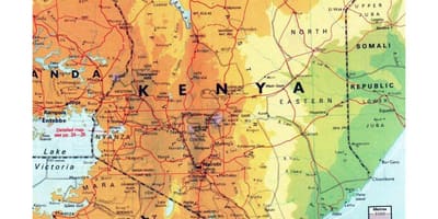کنیا نقشه جغرافیایی