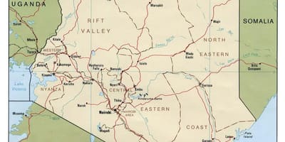 کنیا رودخانه نقشه