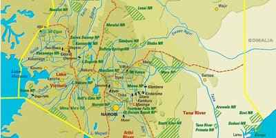 نقشه پوشش گیاهی کنیا
