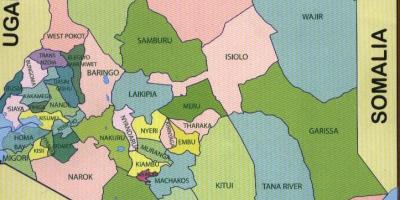 شهرستانهای کنیا نقشه