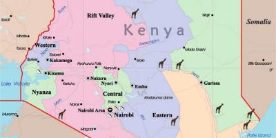 یک نقشه از کنیا