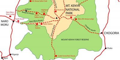 نقشه از کوه کنیا